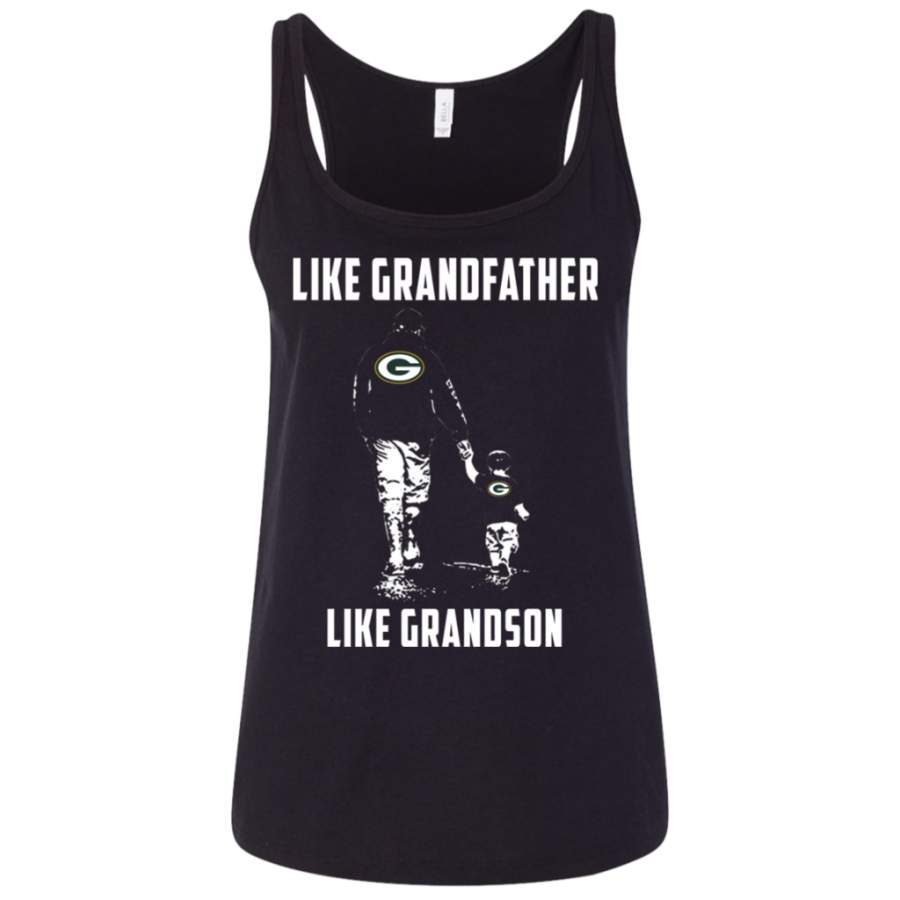 Blithesome Green Bay Packers Like GrandFather Like GrandSon t shirt Ladies’ Relaxed