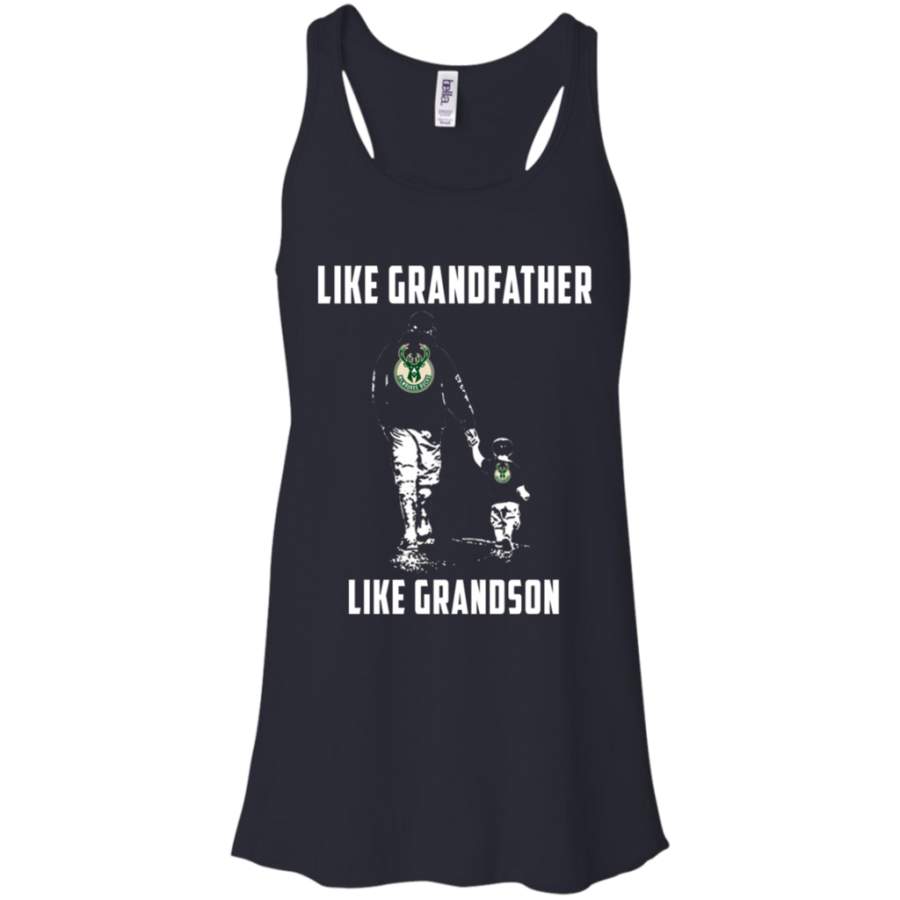 Awesome Milwaukee Bucks Like GrandFather Like GrandSon t shirt Racerback Tank