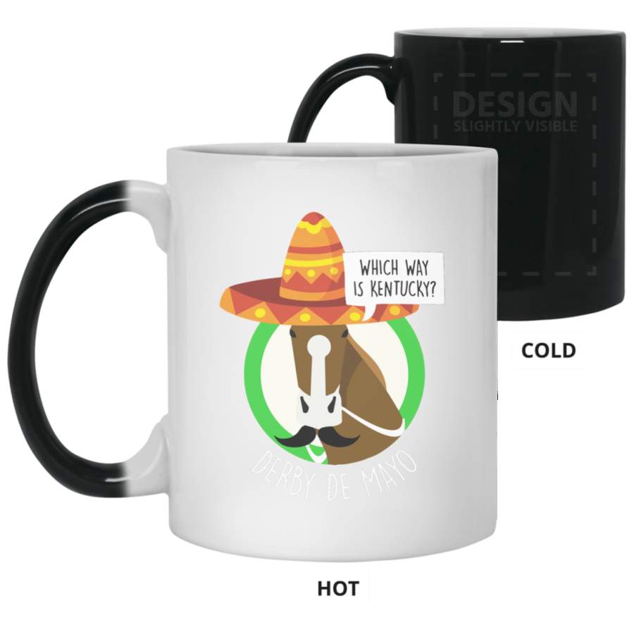 Derby De Mayo Kentucky Horse Race Sombrero Mexican Color Changing Mug