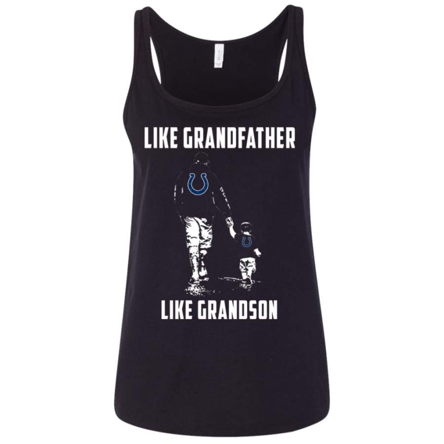 Awesome Indianapolis Colts Like GrandFather Like GrandSon t shirt Ladies’ Relaxed