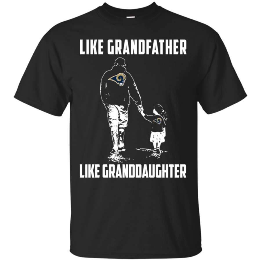 Amazing shirt Los Angeles Rams Like GrandFather Like GrandDaughter t shirt Cotton t shirt