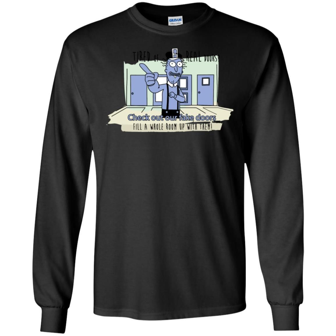 Rick And Morty – Fake Doors Room Men Long Sleeve Shirt