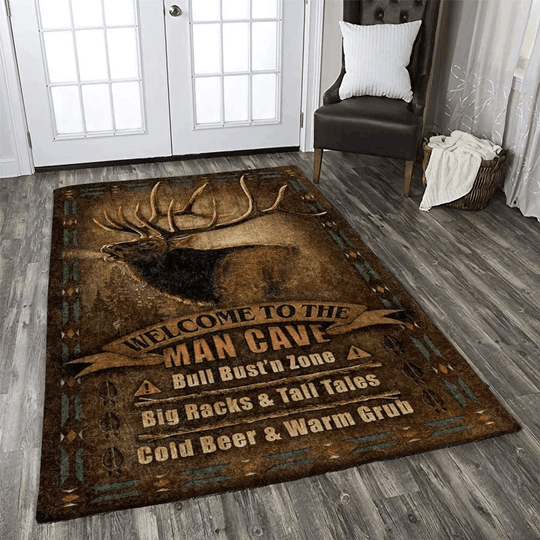 Dear Hunting Anti-Skid Plush Velour Area Rug | Ar1279