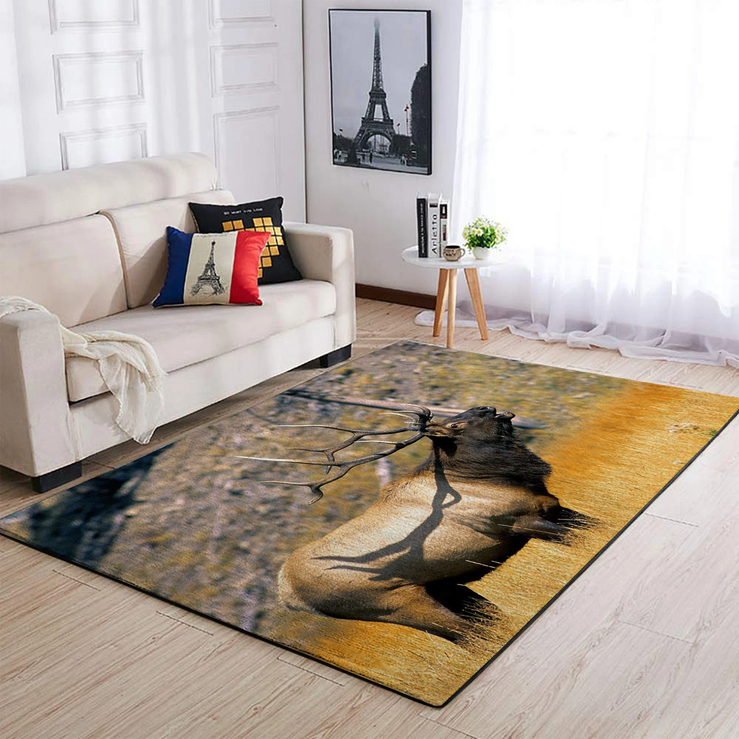 Hunting Anti-Skid Plush Velour Area Rug | Ar1152