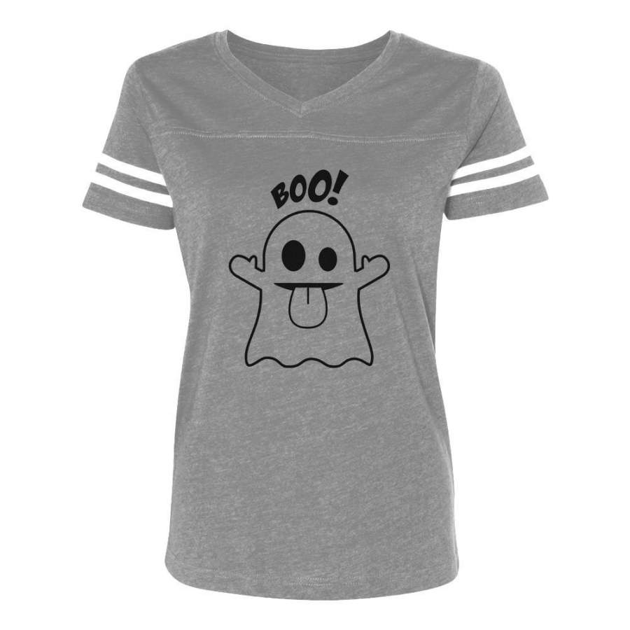 Boo Ghost Halloween Costume Women Football Jersey T-Shirt