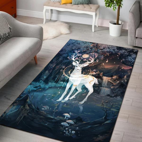 Deer Hunting Carpet Anti-Skid Plush Velour Area Rug | Ar1069