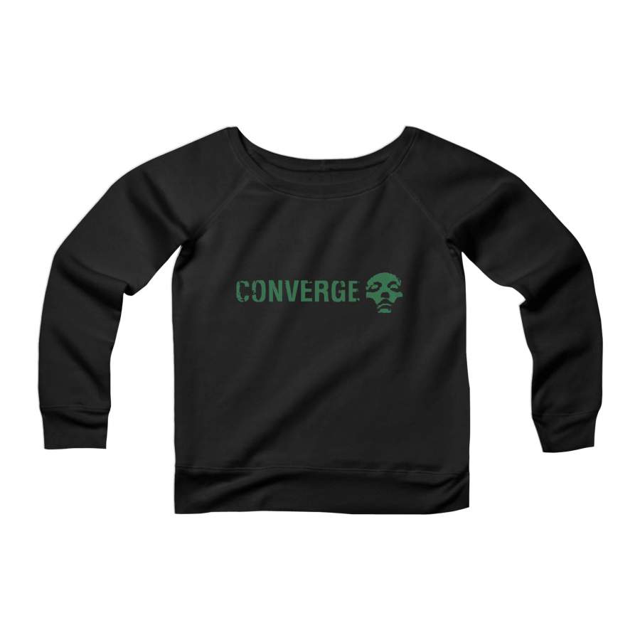 Converge Punk Rocker Metalcore Band Vegan Traditional Tattoo Jane Doe Boston CPY Womans Wide Neck Sweatshirt Sweater