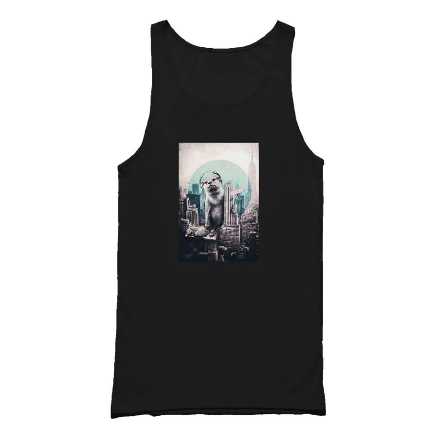 Dj Giant Otter New York Music Scene Funny Animal Geometric Art Tank Top