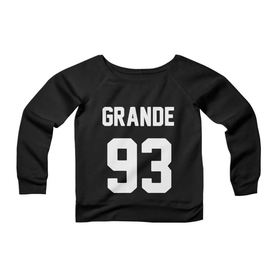 Ariana Grande 93 Instagram Tumblr Christmas Gift Mac Miller CPY Womans Wide Neck Sweatshirt Sweater