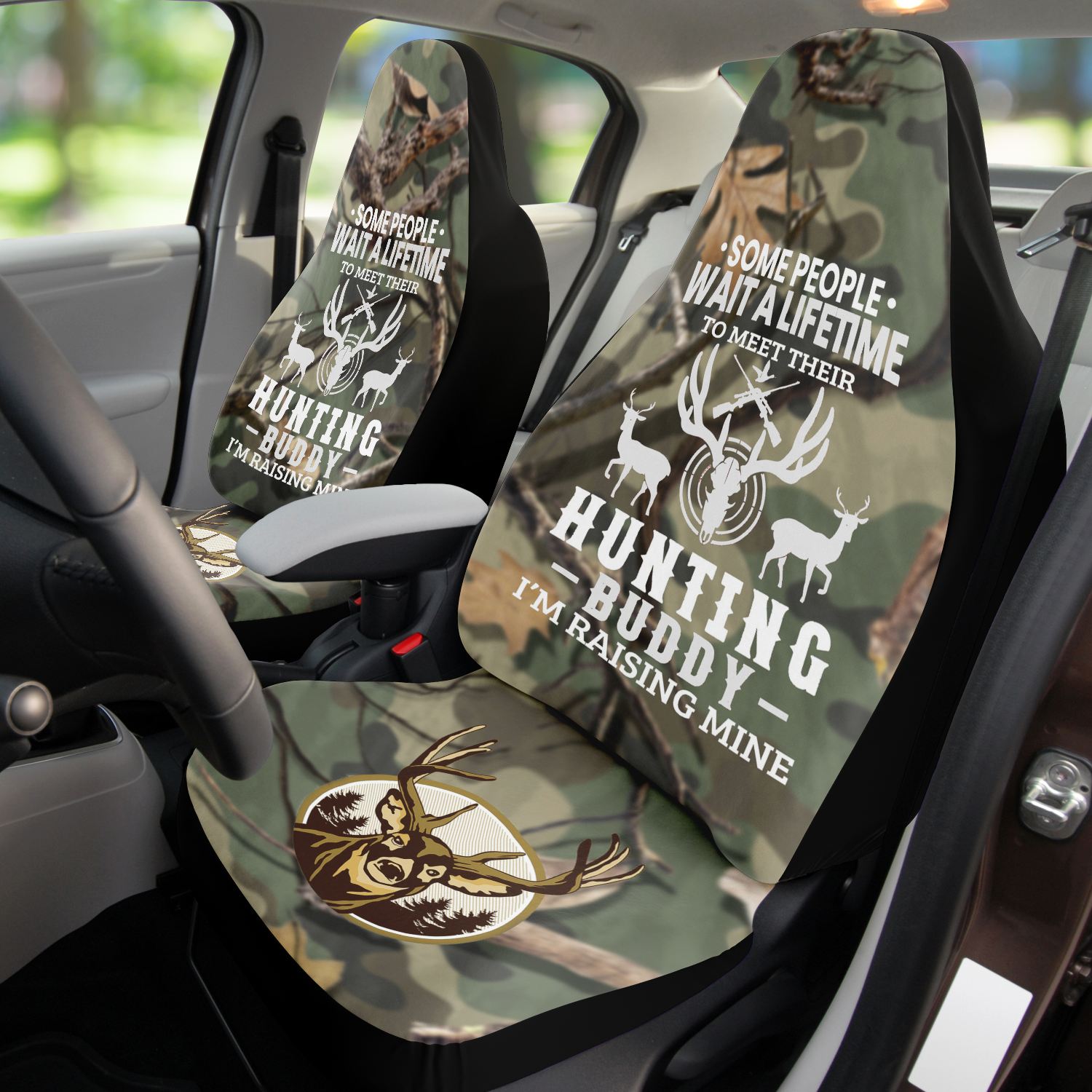 Hunting Car Seat Cover | Universal Fit Car Seat Protector | Easy Install | Polyester Microfiber Fabric | Csc1117