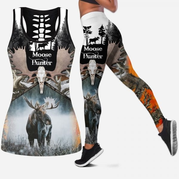 Moose Hunting Legging And Hollow Out Tank Top Set Outfit For Women | Adult | Lgs1603