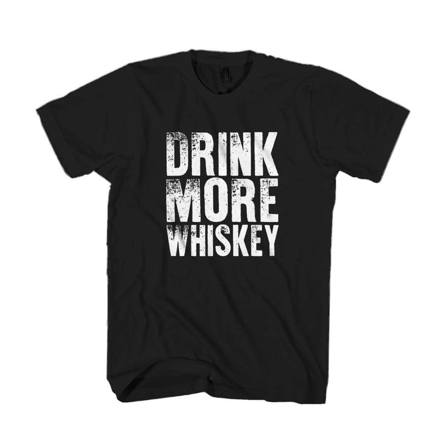 Drink More Whiskey Bell’s Dewar’s Black Velvet Jameson Crown Royal Jim Beam Canadian Club Ballantine’s Makers Mark Man’s T-Shirt