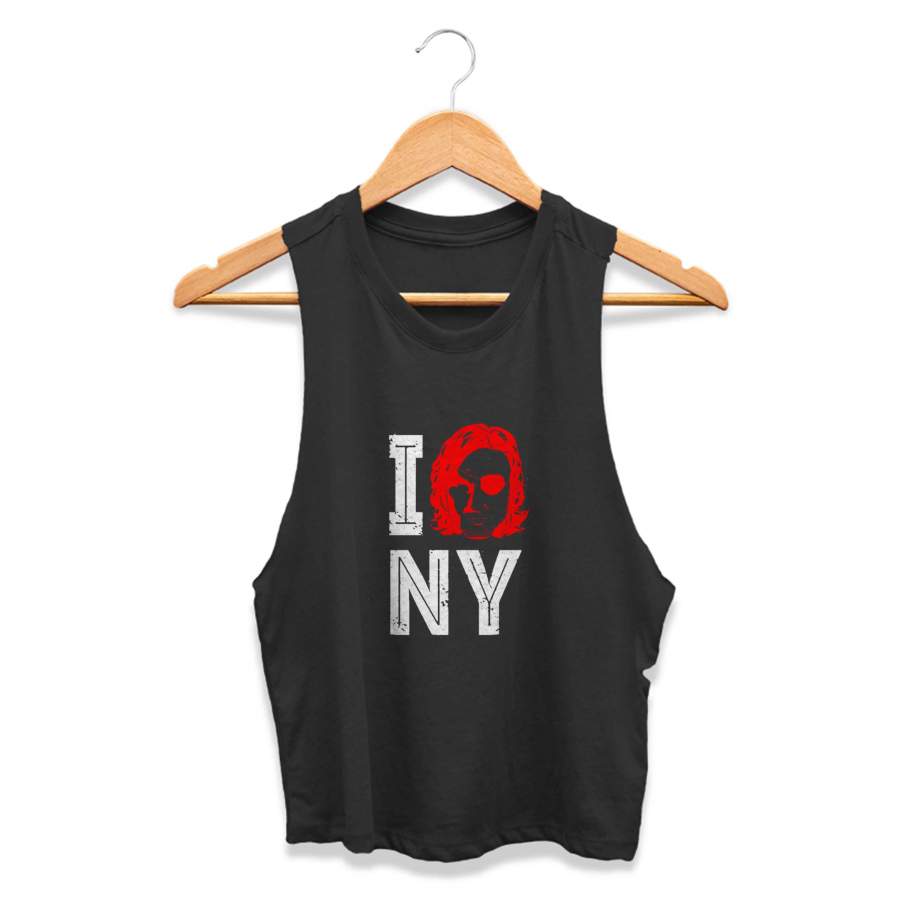 Escape From New York Snake Plissken La Kurt Russell 80s Cult Film Gift Retro Vintage Graphic CPY Womans Crop Tanktop Tee