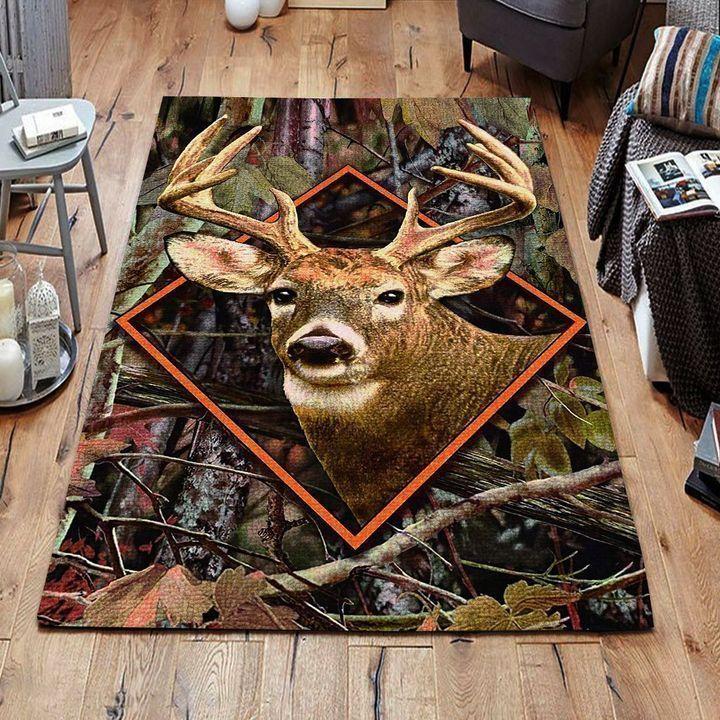 Deer Hunting Anti-Skid Plush Velour Area Rug | Ar1688