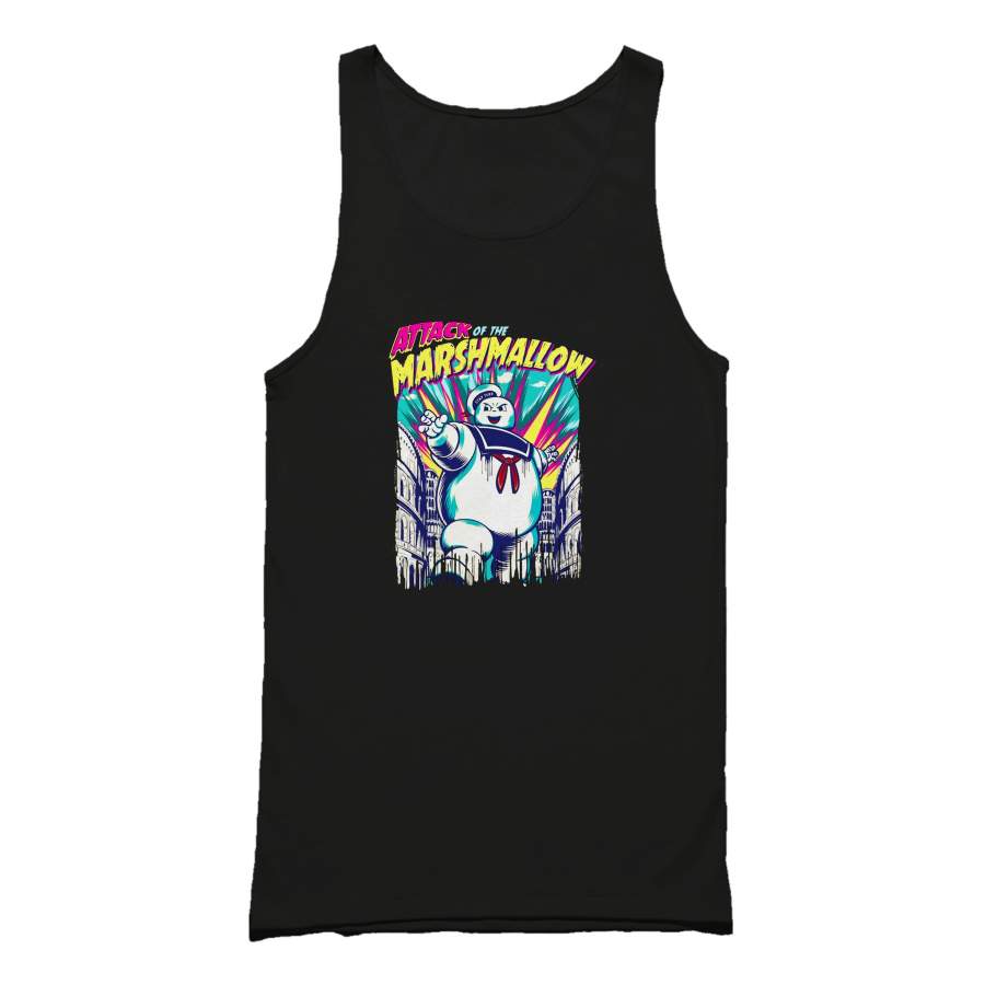 Attack Of The Marshmallow Ghostbusters Design Tank Top