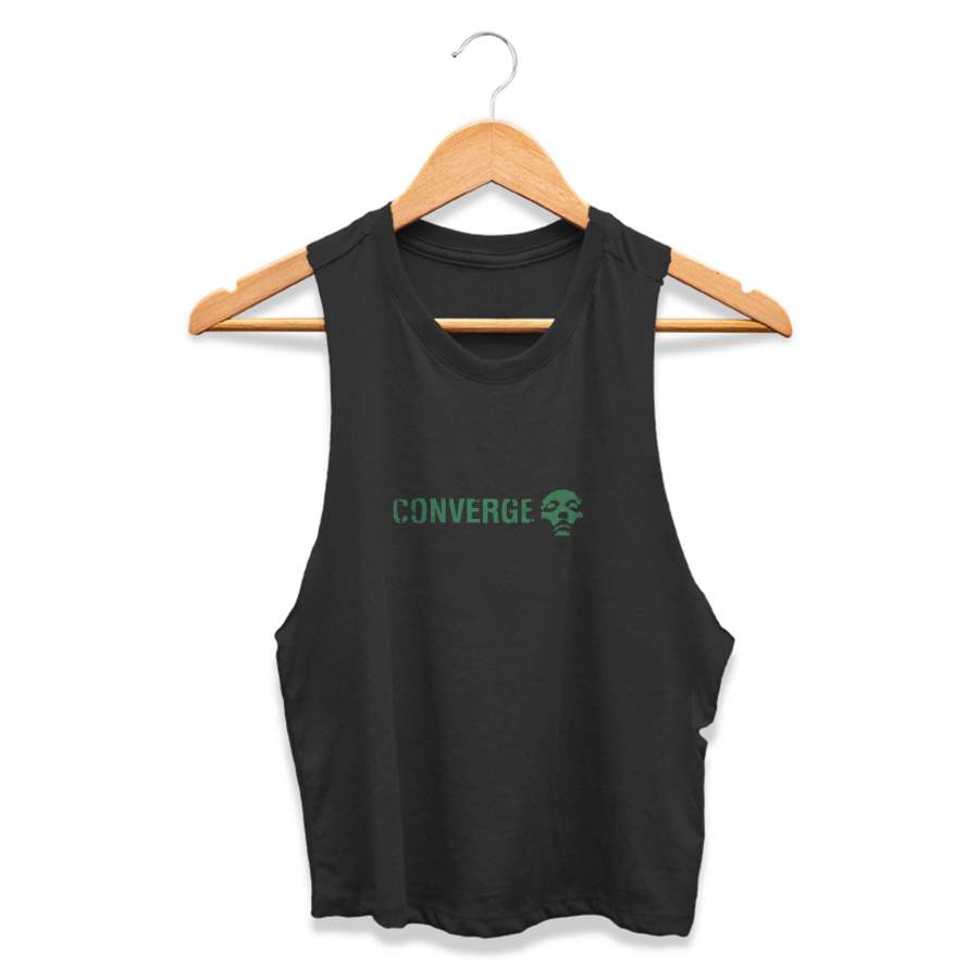 Converge Punk Rocker Metalcore Band Vegan Traditional Tattoo Jane Doe Boston CPY Womans Crop Tanktop Tee