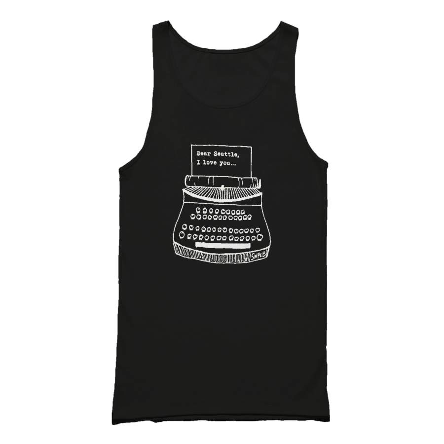 Dear Seattle I Love You Cute Hand Drawn Typewriter Tank Top