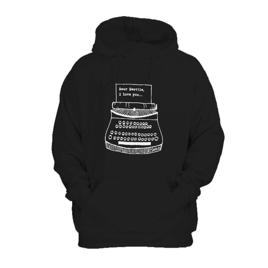 Dear Seattle I Love You Cute Hand Drawn Typewriter Hoodie