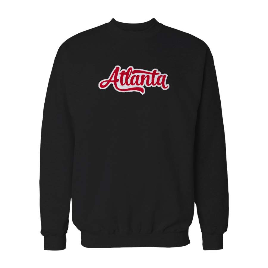 Atlanta Graphic Vintage Script Gifts Braves Sweatshirt