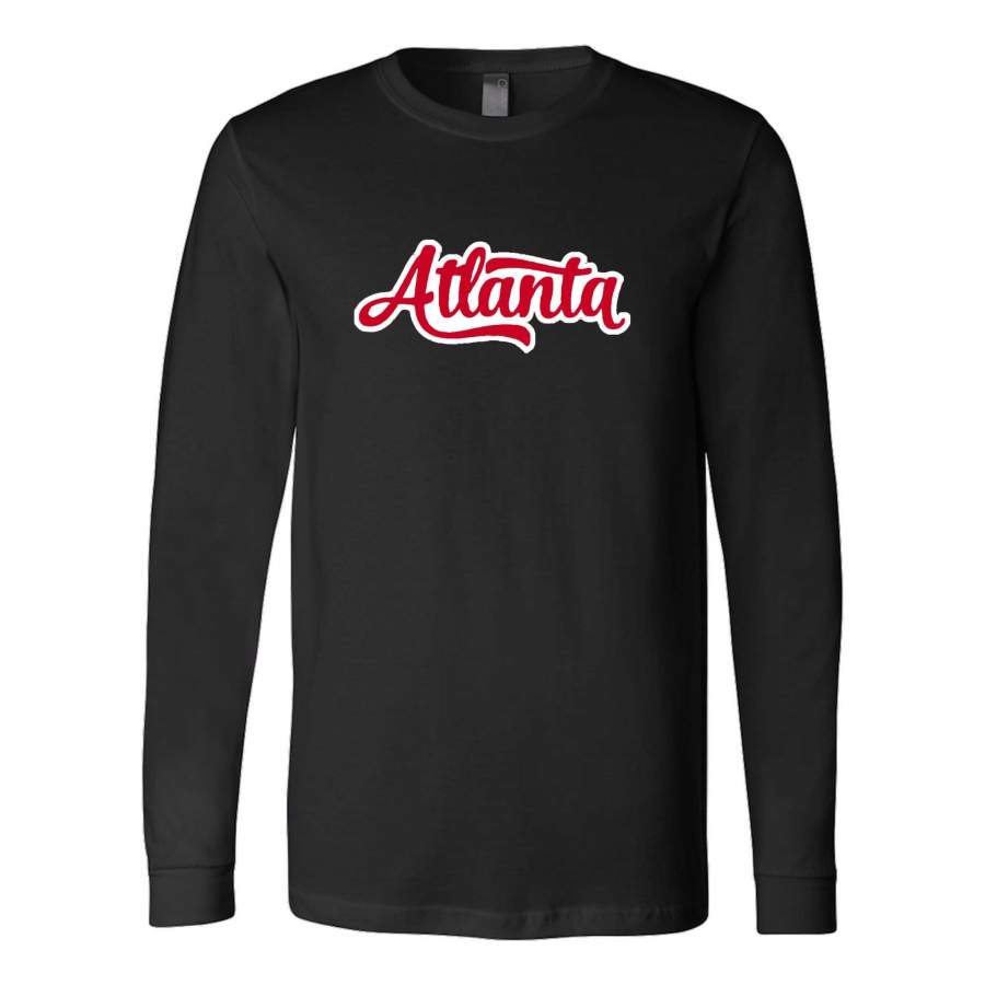 Atlanta Graphic Vintage Script Gifts Braves Long Sleeve T-Shirt