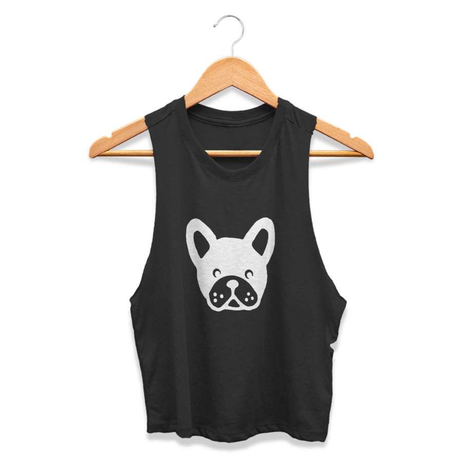 Boston Terrier Take Home Newborn CPY Womans Crop Tanktop Tee