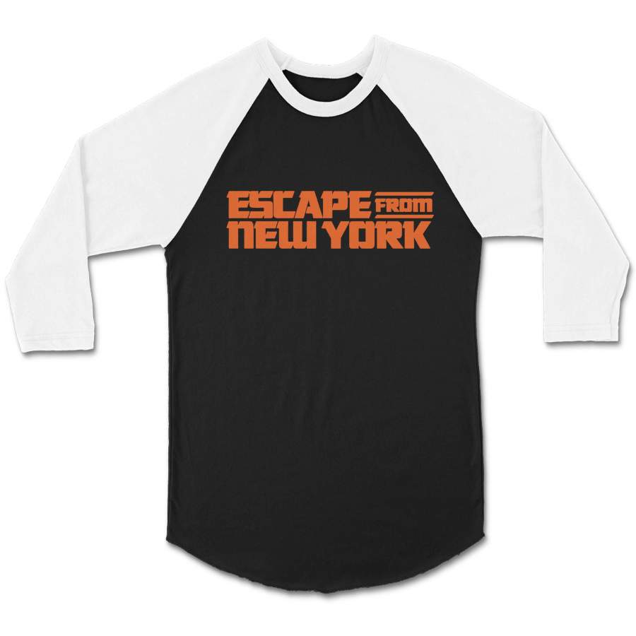 Escape From New York 1981 Classic Movie Cinema Typographic Science Fiction John Carpenter CPY Unisex 3/4 Sleeve Baseball Tee T-Shirt