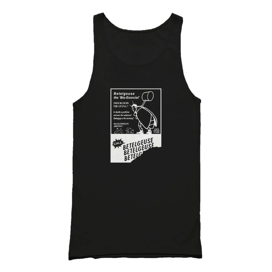 Beetlejuice Torn Bio Exorcist Flyer Sand Worm Ghost With The Most Beetlejuice Halloween Tank Top