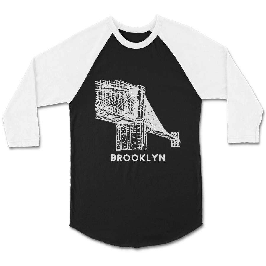 Brooklyn Bridge Guy New York City Nyc Template Combo Gift CPY Unisex 3/4 Sleeve Baseball Tee T-Shirt