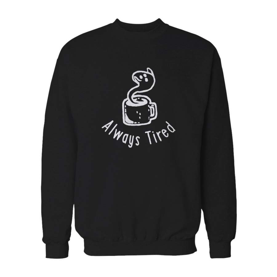 Always Tired Ghost Coffee Space Punk Alien Cowboy Bebop Anime Pop Punk Ghost Tired Sweatshirt