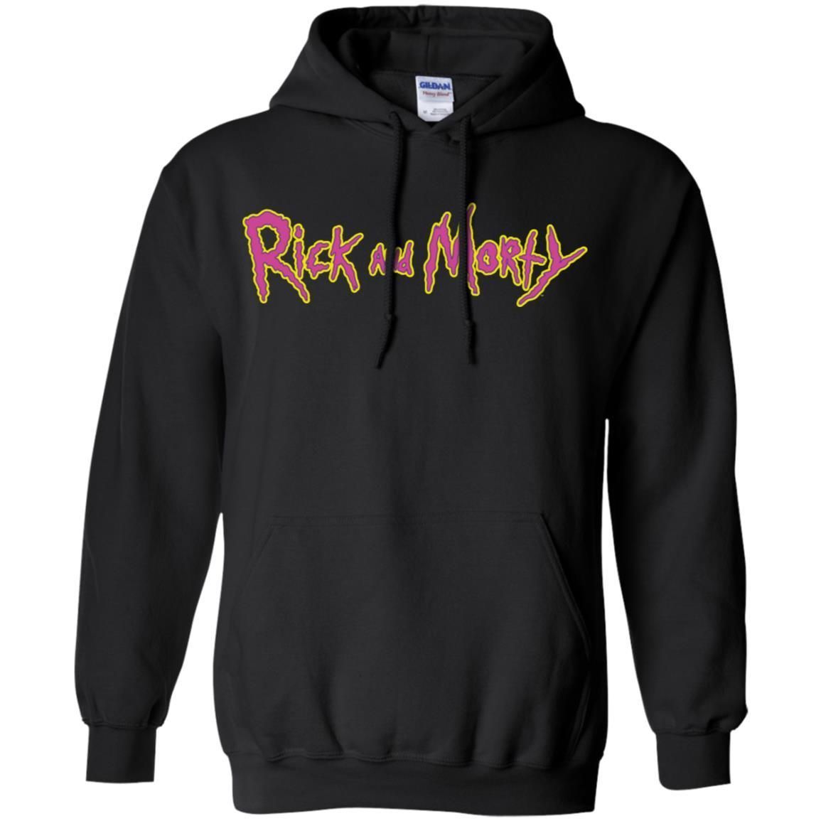 Rick And Morty Title Typography Shirt Men Pullover Hoodie