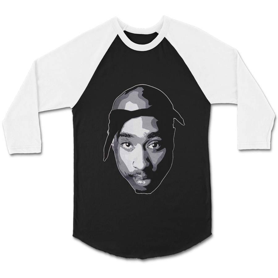 2pac Rap Hip Hop Los Angeles Shakur Band Boys Music CPY Unisex 3/4 Sleeve Baseball Tee T-Shirt