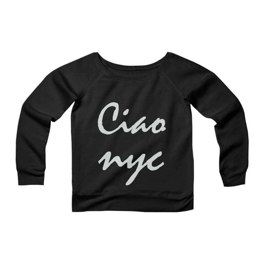 Ciao Nyc New York Baseball Dad Ciao Brooklyn CPY Womans Wide Neck Sweatshirt Sweater