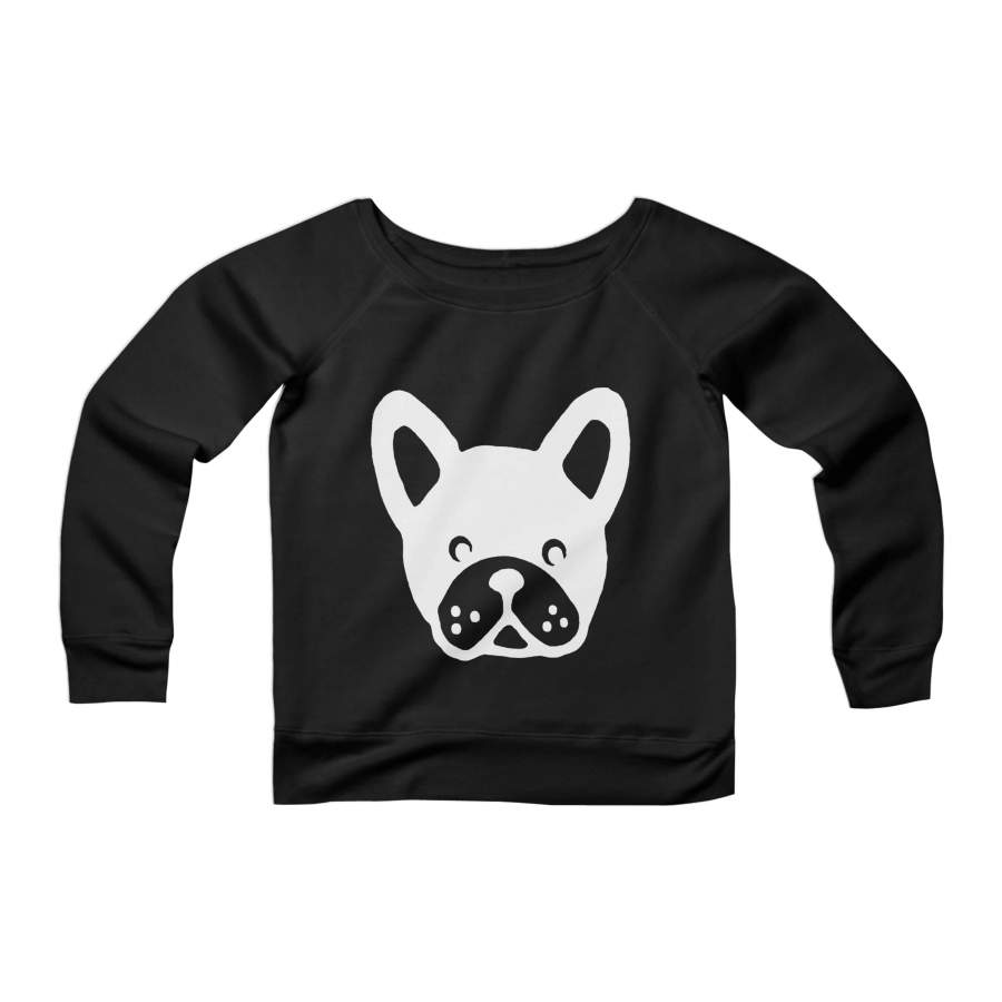 Boston Terrier Take Home Newborn CPY Womans Wide Neck Sweatshirt Sweater