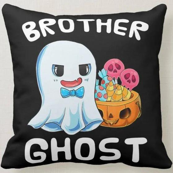 Brother Ghost Family Matching Halloween Gift Pillow