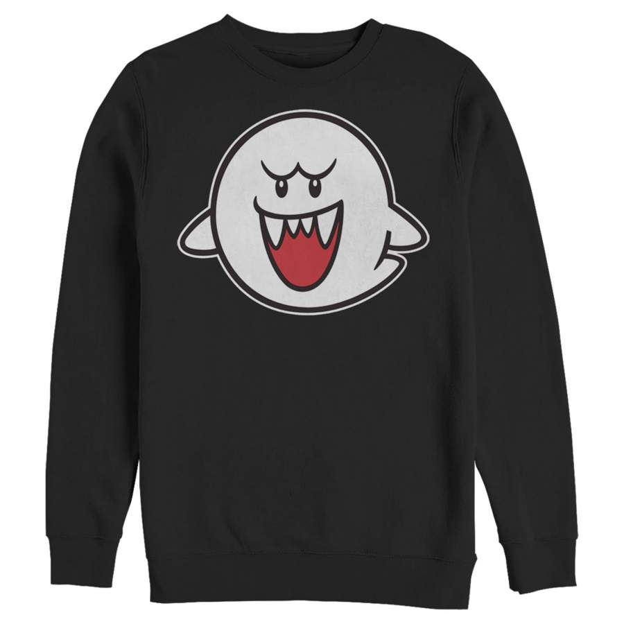 Nintendo Men’s Mario Boo Ghost Sweatshirt Navy Blue