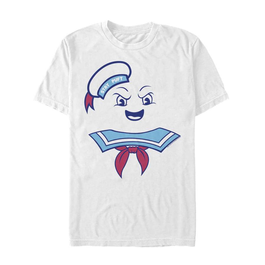 Ghostbusters Men’s Stay Puft Marshmallow Man Face T Shirt