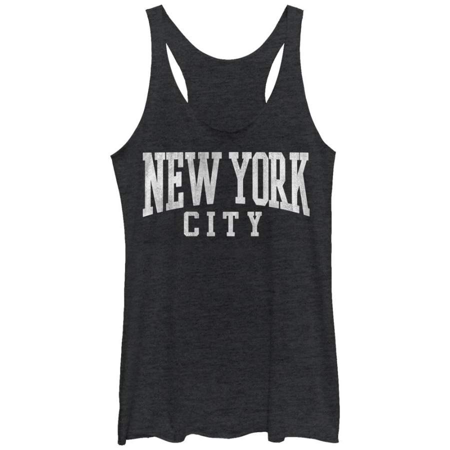 CHIN UP Women’s Classic New York City Racerback Tank Black Heather