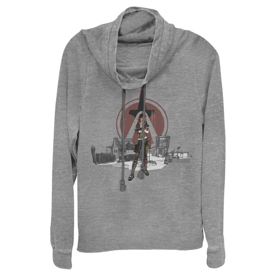 Borderlands 3 Junior’s Crimson Raiders Lilith Pose Cowl Neck Sweatshirt