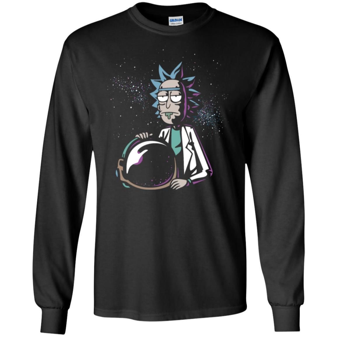 Rick And Morty Astronaut Helmet Men Long Sleeve Shirt