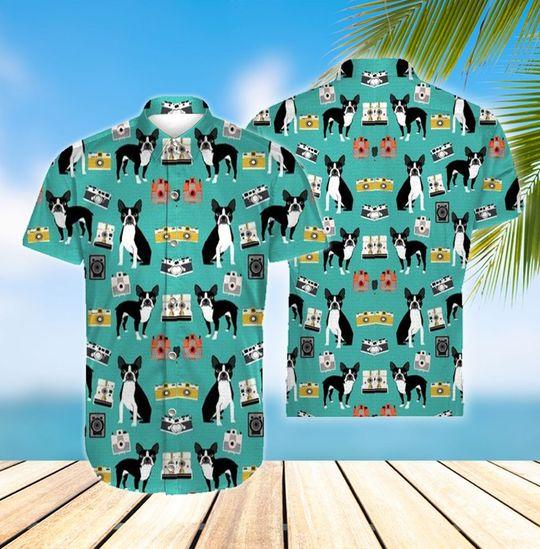 Boston Terrier Hawaiian Shirt | Unisex | Adult | Hw6048