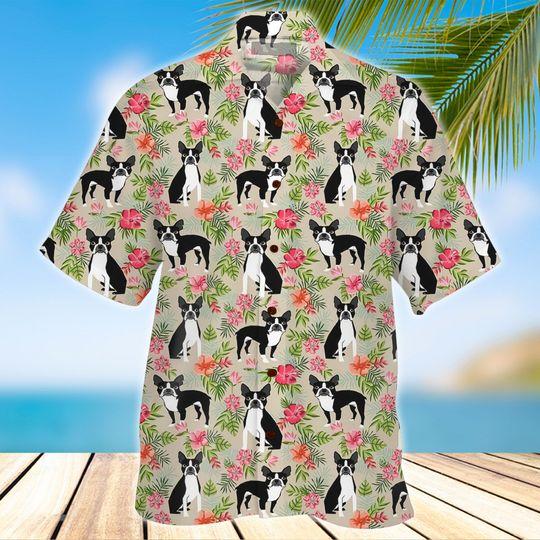 Boston Terrier Hawaiian Shirt | Unisex | Adult | Hw6049