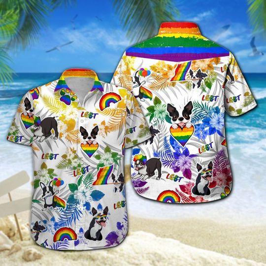 Boston Terrier Lgbt Hawaiian Shirt | Unisex | Adult | Hw6477