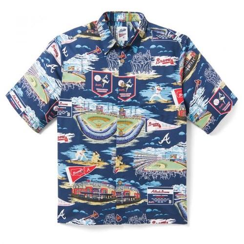 Atlanta Braves Scenic Hawaiian Shirt | Unisex | Adult | Hw6388