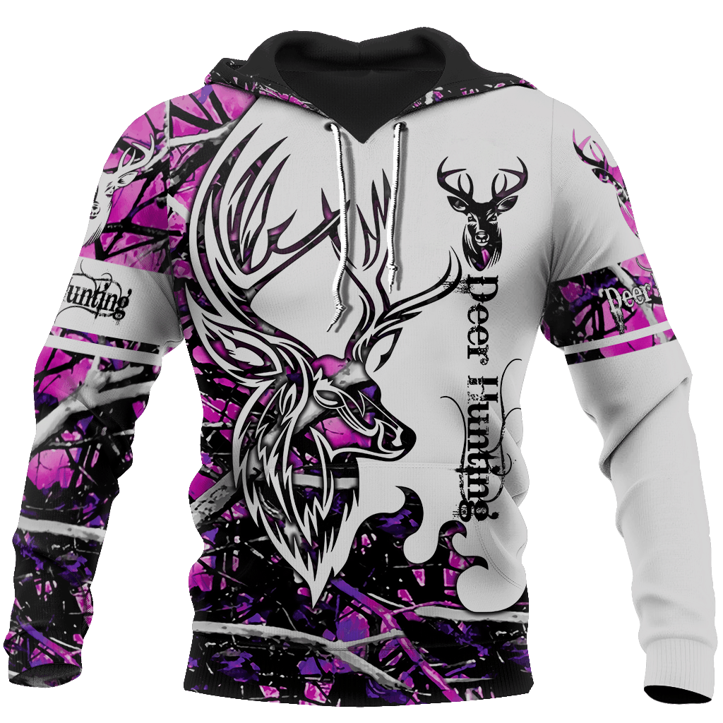 Dear Hunting Muddy Girl 3D All Over Print | Hoodie | Unisex | Full Size | Adult | Colorful | HT4488