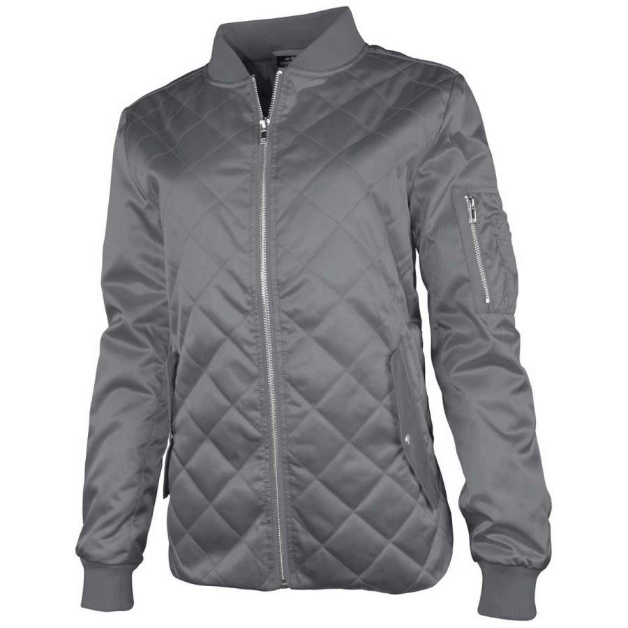 Charles River Women’s Grey Quilted Boston Flight Jacket