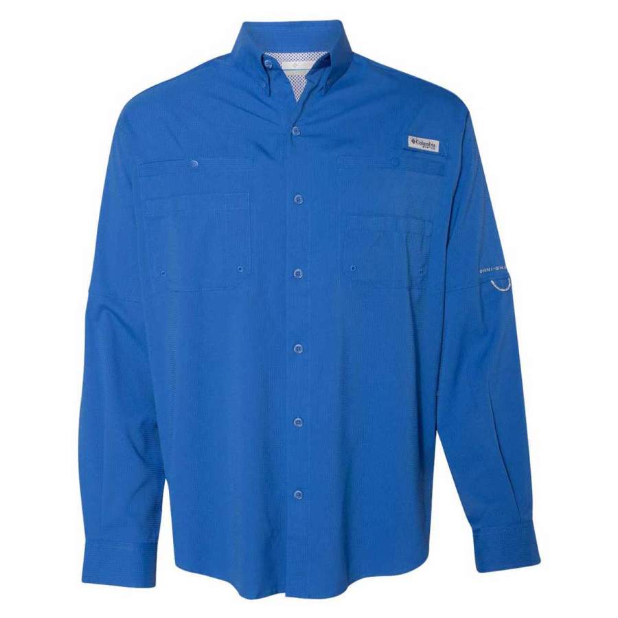 Columbia Men’s Vivid Blue PFG Tamiami II Long Sleeve Shirt