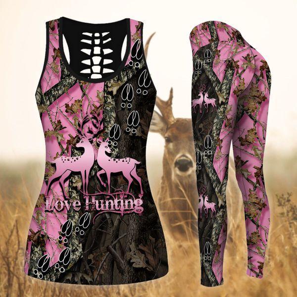 Deer Hunting Legging And Hollow Out Tank Top Set Outfit For Women | Adult | Lgs1221