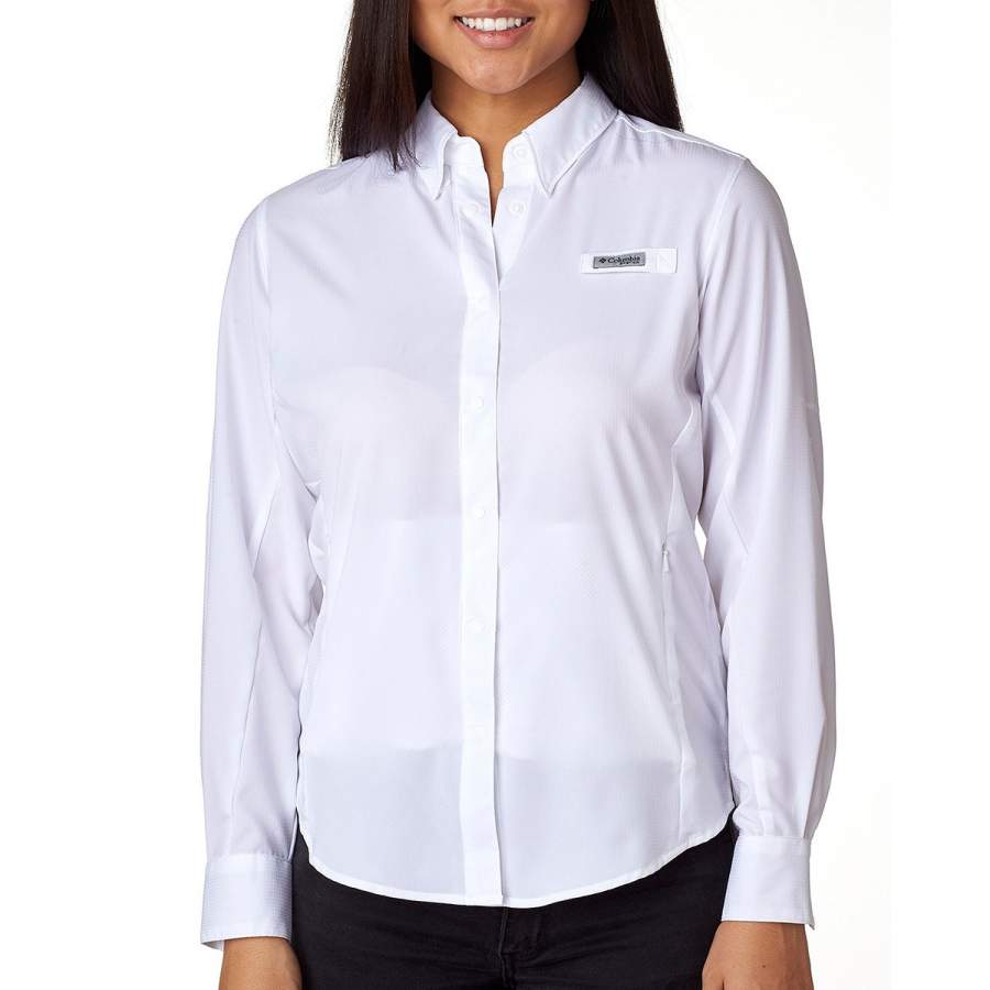 Columbia Women’s White Tamiami II Long Sleeve Shirt