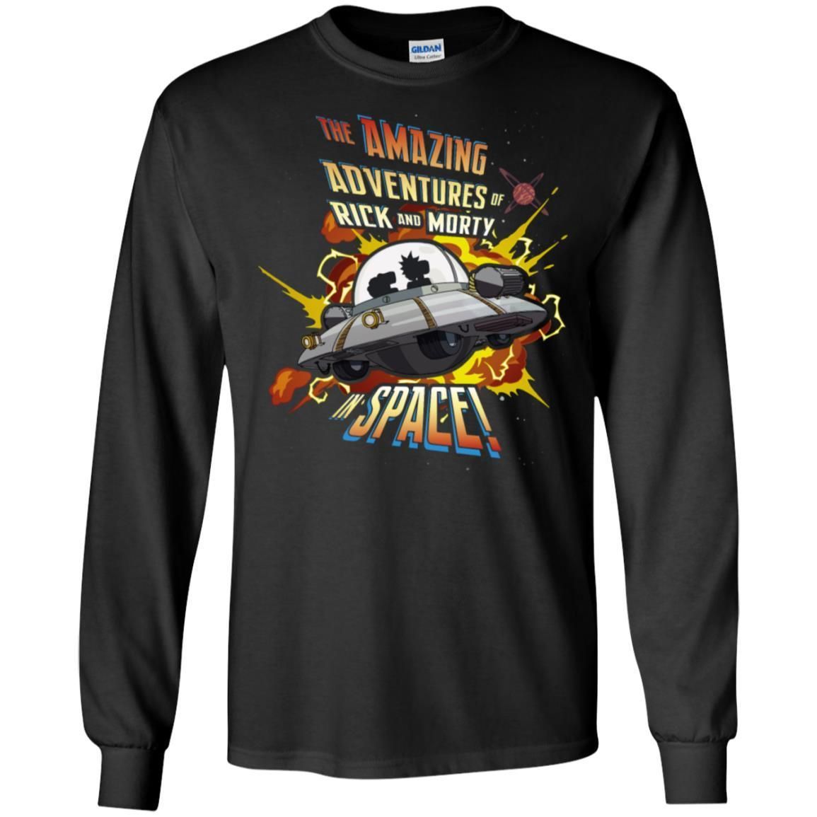 Rick And Morty Amazing Adventures In Space Men Long Sleeve Shirt