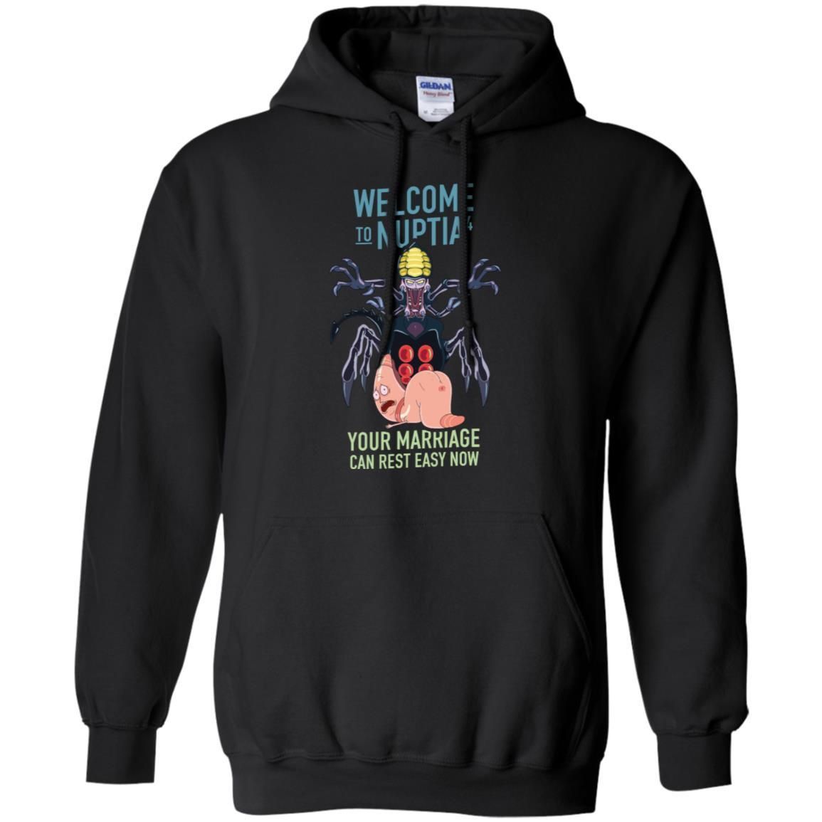 Rick And Morty Welcome To Nuptia Men Pullover Hoodie